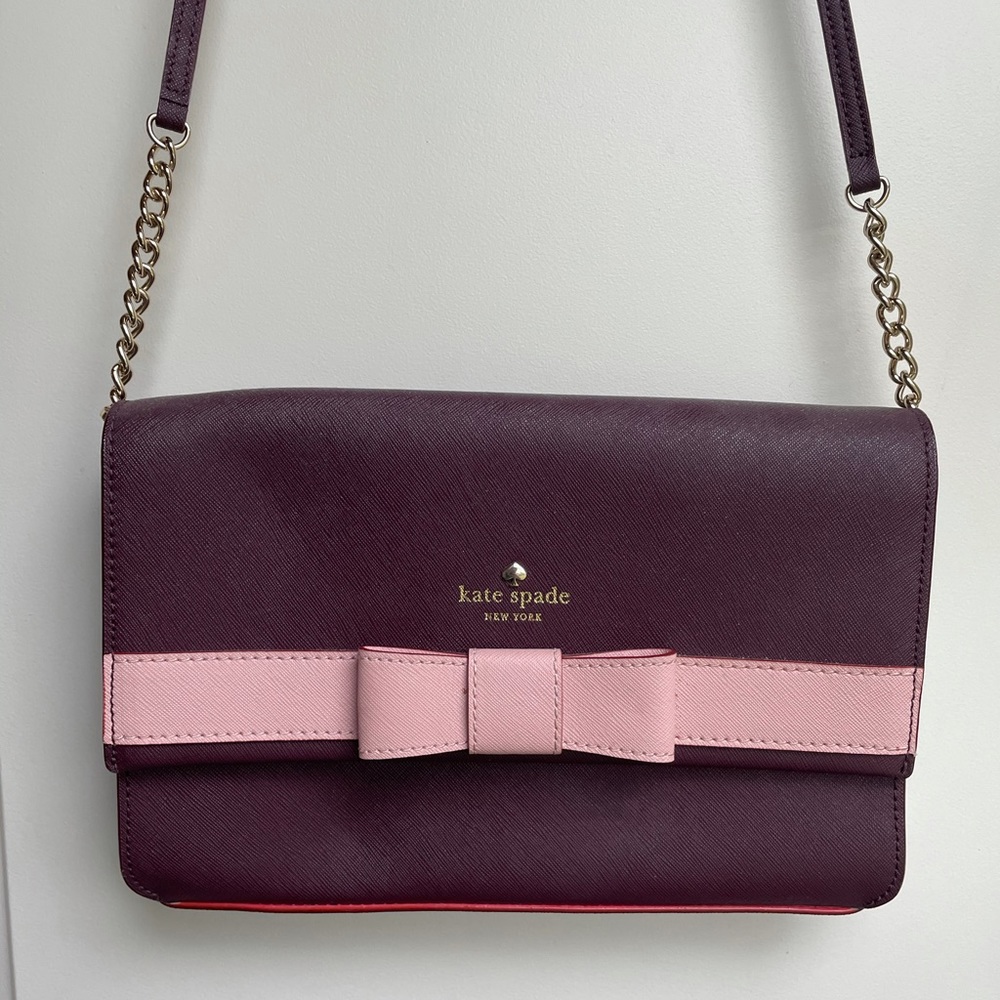 Kate Spade Purple Crossbody Bag with Bow